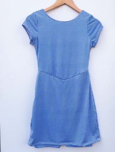 Youth Size 8 - Royal Blue Mini Gingham